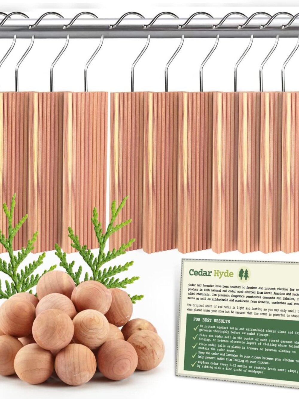 Cedar Hyde Cedar Blocks for Clothes Storage | Cedar Hang Ups & Cedar Balls | Dre